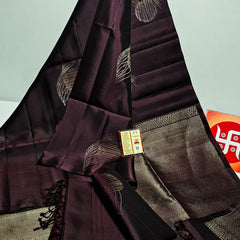 Pure Handloom Double Warp Kanchi Silks with Silver & Gold Zari Work