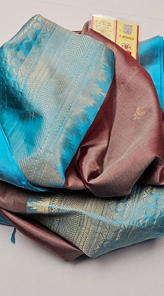 Pure handloom double warp kanchi silks