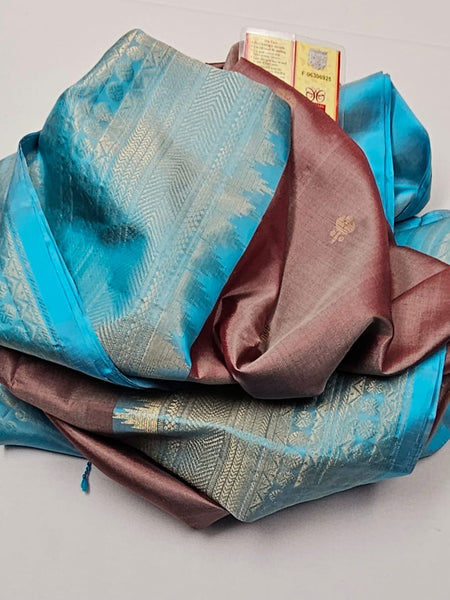 Pure handloom double warp kanchi silks