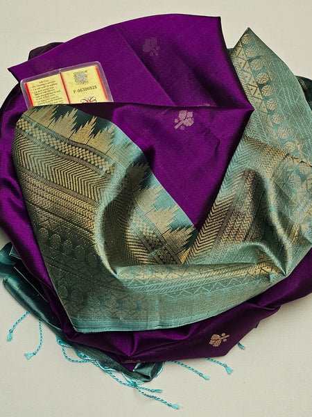 Pure handloom double warp kanchi silks