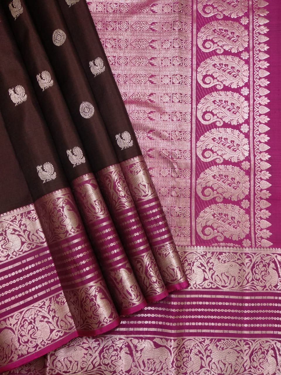 Pure kanjivaram handloom Bridal silk sarees