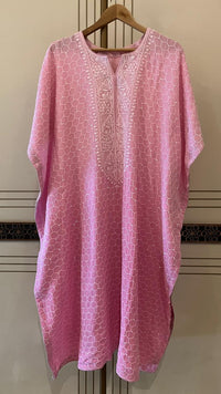 Pure Mulmul Kurta Set with Jaali Motifs for Chic Daywear