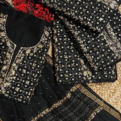 Pure Mul Chanderi Kurta Dupatta Set with Mukaish Pitta Work
