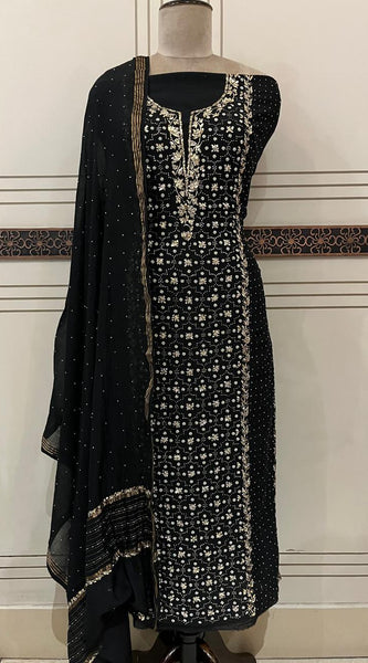Pure Mul Chanderi Kurta Dupatta Set with Mukaish Pitta Work