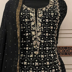 Pure Mul Chanderi Kurta Dupatta Set with Mukaish Pitta Work