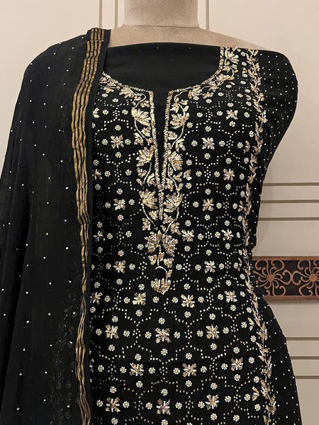 Pure Mul Chanderi Kurta Dupatta Set with Mukaish Pitta Work