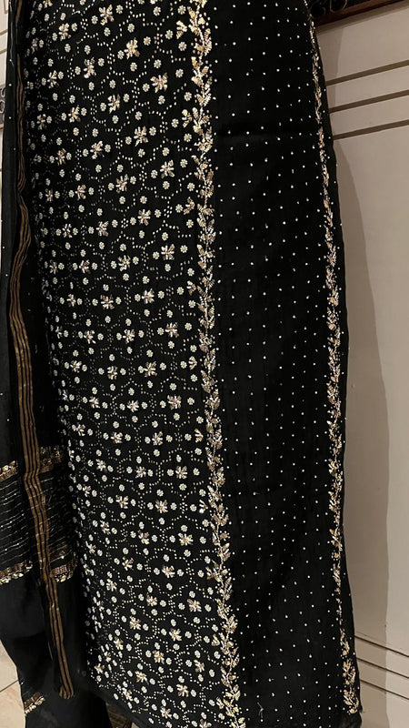 Pure Mul Chanderi Kurta Dupatta Set with Mukaish Pitta Work