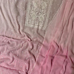 Chiffon Kurta Set with Pearl & Katdana Embroidery for Celebrations