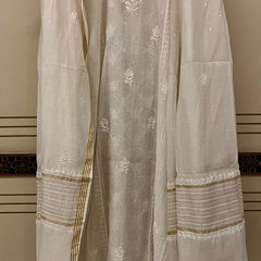 Pure mul chanderi  Kurta and Dupatta Set
