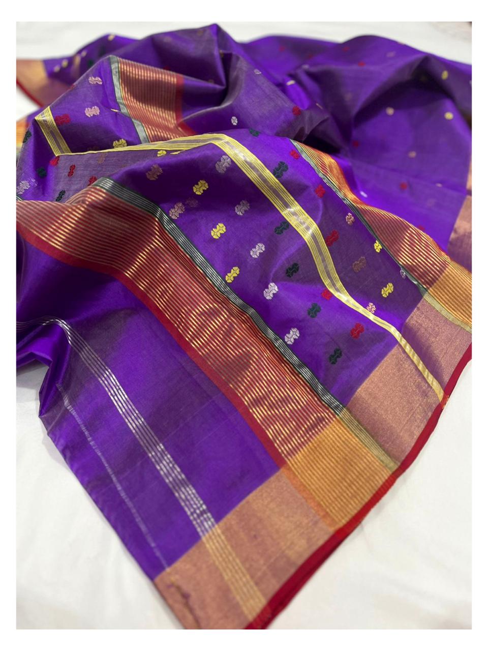 Raw mango pattu pure soft silk all hiran kinaar scart jangla butta