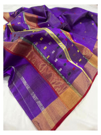 Raw mango pattu pure soft silk all hiran kinaar scart jangla butta