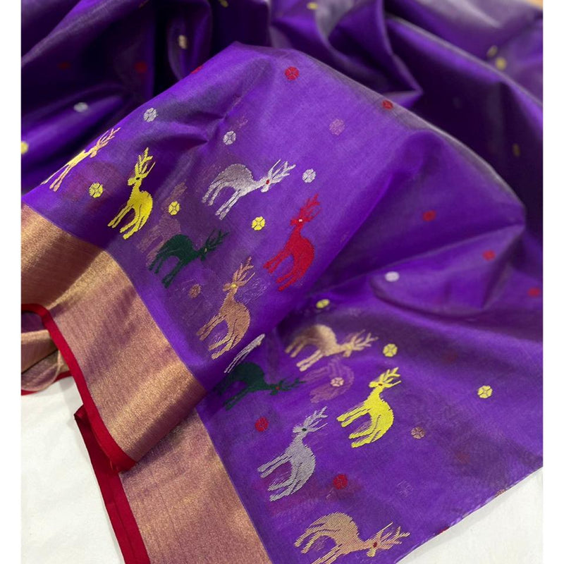 Raw mango pattu pure soft silk all hiran kinaar scart jangla butta