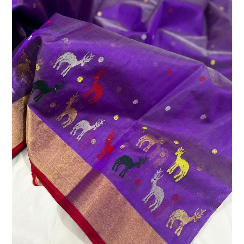 Raw mango pattu pure soft silk all hiran kinaar scart jangla butta