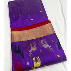 Raw mango pattu pure soft silk all hiran kinaar scart jangla butta