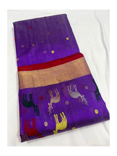 Raw mango pattu pure soft silk all hiran kinaar scart jangla butta