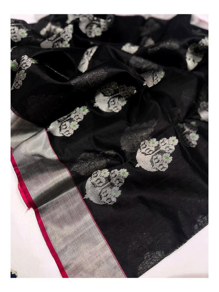 Raw mango pattu pure soft silk all over Meena butta