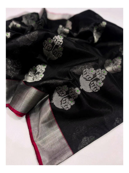 Raw mango pattu pure soft silk all over Meena butta