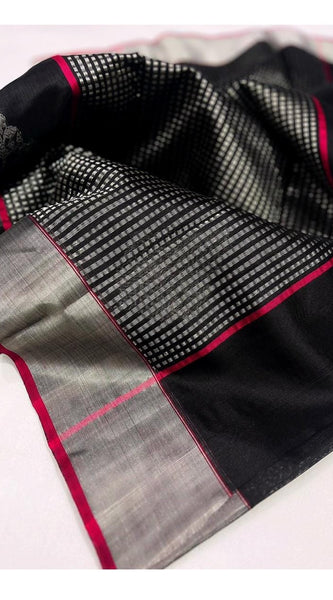 Raw mango pattu pure soft silk all over Meena butta