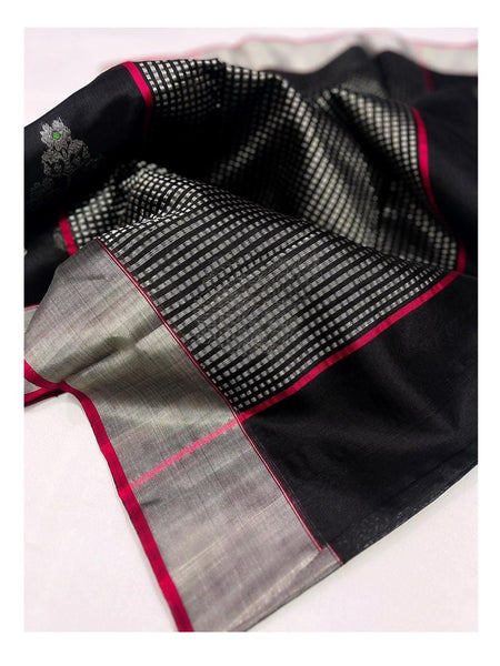 Raw mango pattu pure soft silk all over Meena butta