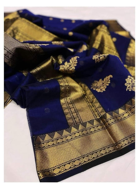 Chanderi handloom masrize silk saree all over ghani butti