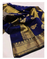 Chanderi handloom masrize silk saree all over ghani butti