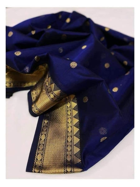 Chanderi handloom masrize silk saree all over ghani butti