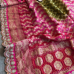 Elegant Bandhani Banarasi Khaddi Georgette Dupatta