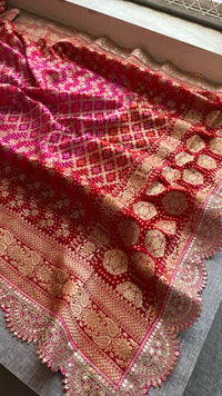 Elegant Bandhani Banarasi Khaddi Georgette Dupatta