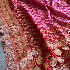 Elegant Bandhani Banarasi Khaddi Georgette Dupatta