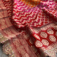 Elegant Bandhani Banarasi Khaddi Georgette Dupatta