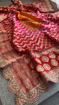 Elegant Bandhani Banarasi Khaddi Georgette Dupatta
