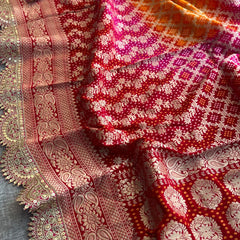 Elegant Bandhani Banarasi Khaddi Georgette Dupatta