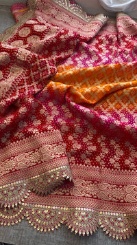 Elegant Bandhani Banarasi Khaddi Georgette Dupatta