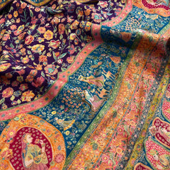 Luxurious Meena Banarasi Munga Tussar Silk Saree