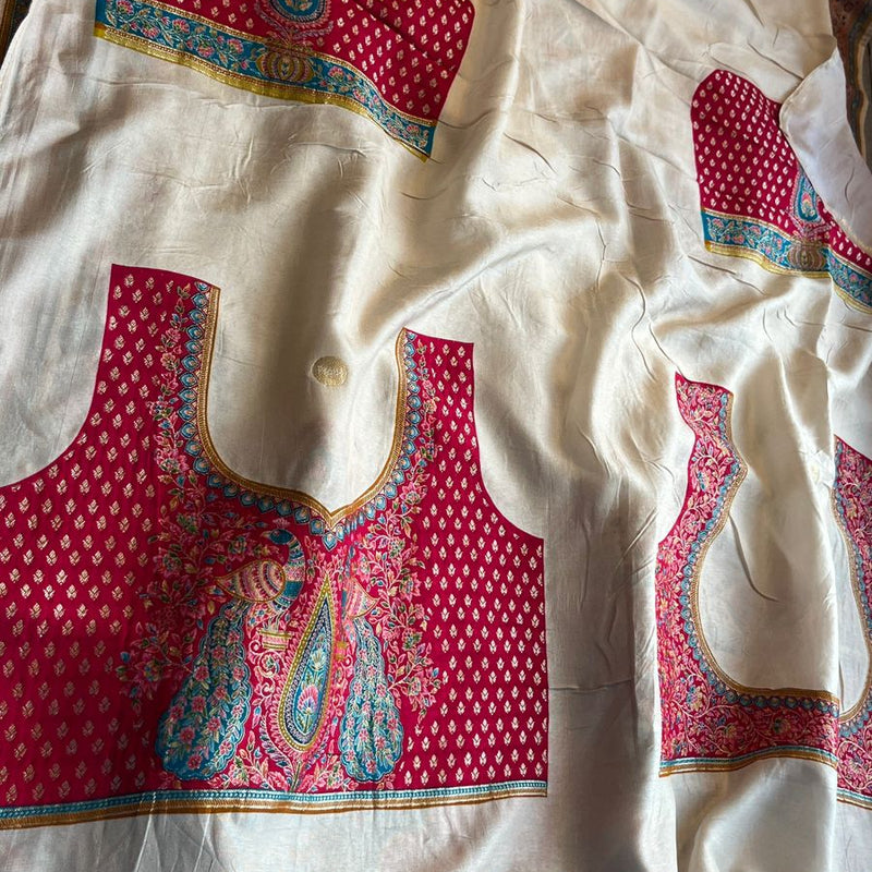 Elegant Meena Banarasi Munga Tussar Silk Saree