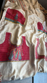 Elegant Meena Banarasi Munga Tussar Silk Saree