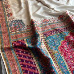 Elegant Meena Banarasi Munga Tussar Silk Saree