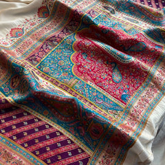 Elegant Meena Banarasi Munga Tussar Silk Saree