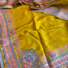 Pure Munga Tussar Silk Saree with Meena Banarasi Weaving