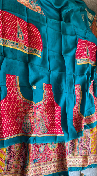 Pure Munga Tussar Silk Saree with Meena Banarasi Weaving