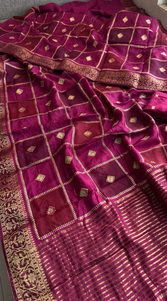 Pure Munga Silk Saree with Banarasi Weaving