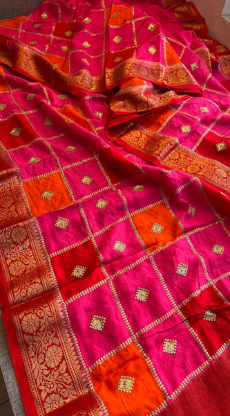 Pure Munga Silk Saree with Banarasi Weaving