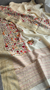 Pure Munga Silk Saree with Hand Knot & Katha Banarasi Weaving