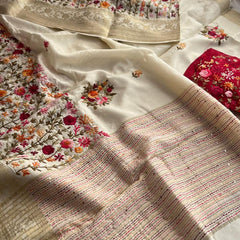 Pure Munga Silk Saree with Hand Knot & Katha Banarasi Weaving