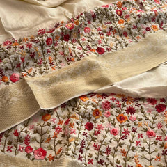 Pure Munga Silk Saree with Hand Knot & Katha Banarasi Weaving