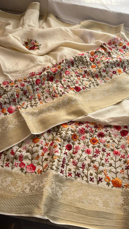 Pure Munga Silk Saree with Hand Knot & Katha Banarasi Weaving