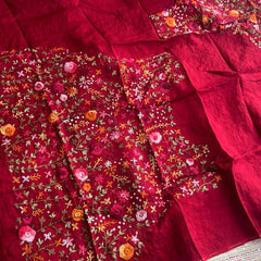 Pure Munga Silk Saree with Hand Knot & Katha Banarasi Weaving