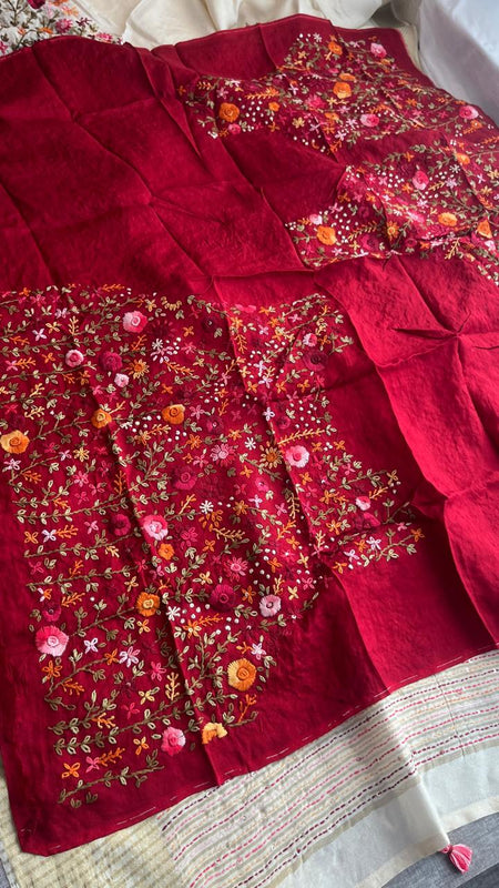 Pure Munga Silk Saree with Hand Knot & Katha Banarasi Weaving