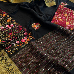 Pure Munga Silk Saree with Hand Knot & Katha Banarasi Weaving