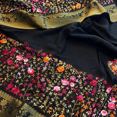 Pure Munga Silk Saree with Hand Knot & Katha Banarasi Weaving